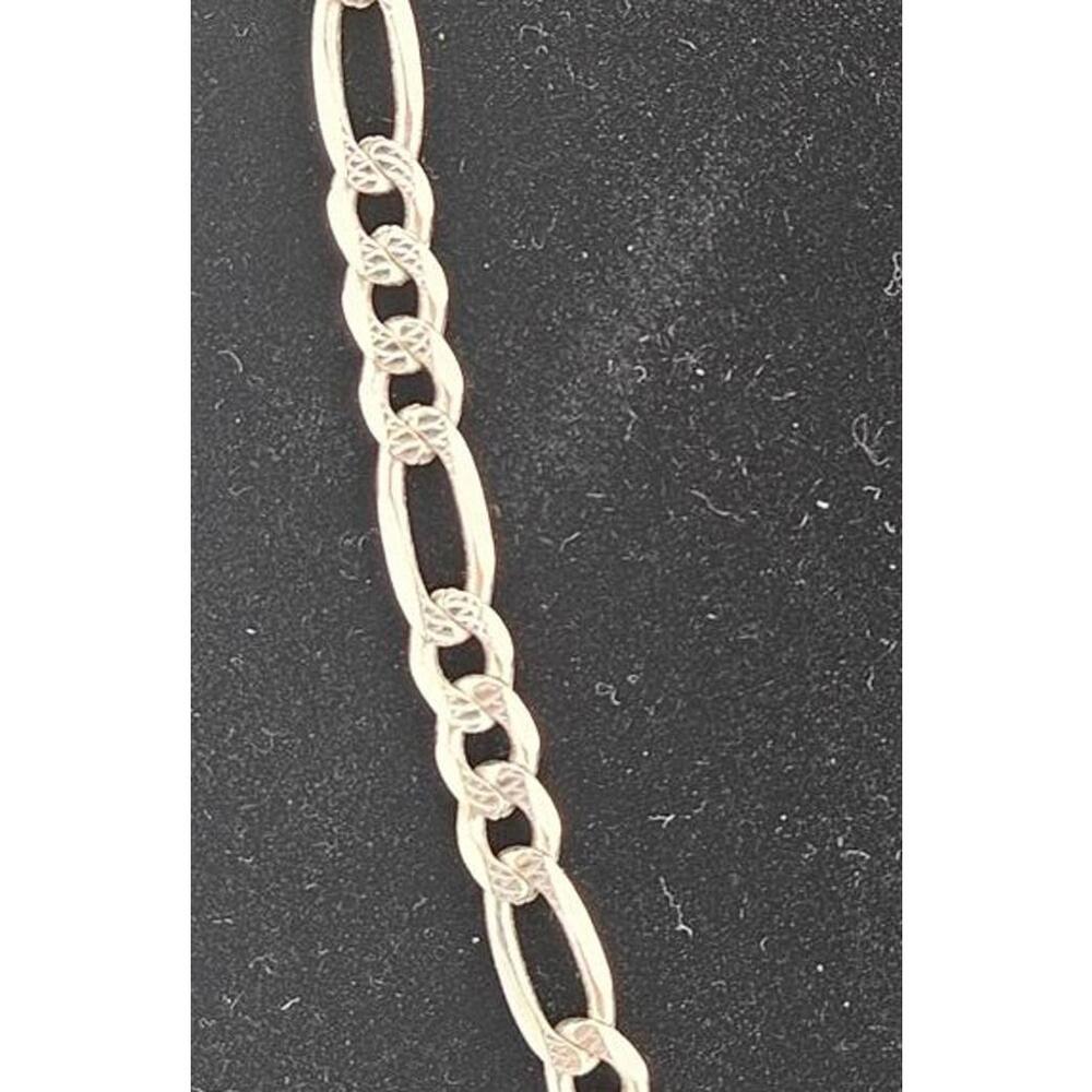 20in Sterling Silver 3.7mm Diamond Cut Figaro Necklace Chain - Picture 5 of 12